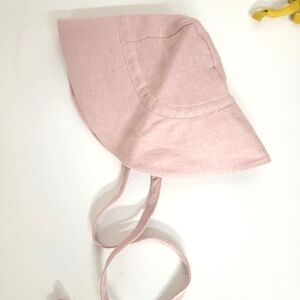 NWOT Briar sun  Pink Serenity linen Bonnet sz 0-3 month